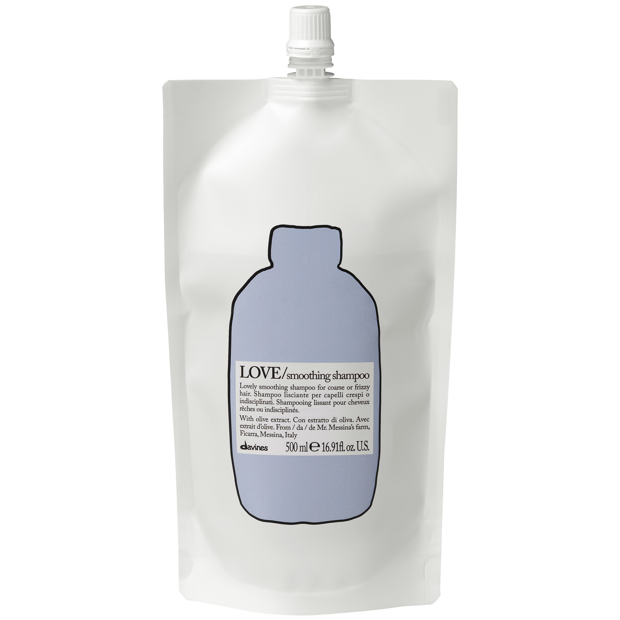 Davines Essential Haircare LOVE Smoothing Shampoo Refill Pouch - 16oz